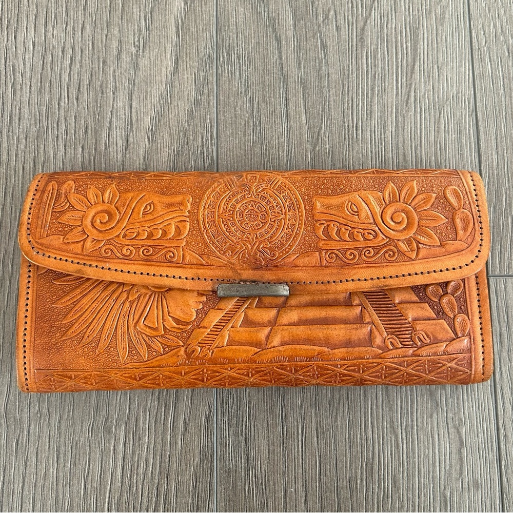 VINTAGE hand made leather wallet